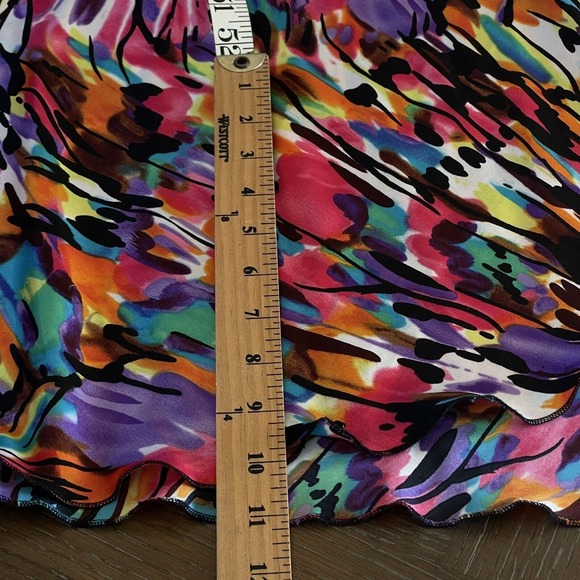 Beata Studios Maxi Dress Juniors Size 11 Multicolor Abstract Artsy Boho Prom - Picture 12 of 12